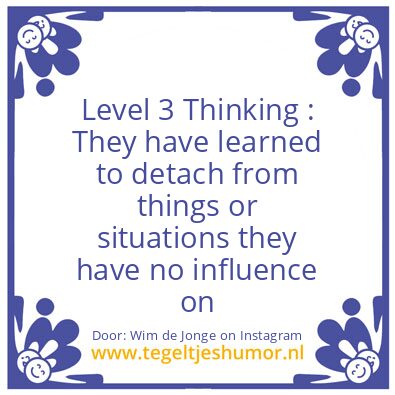 Tegeltje: Level 3 Thinking