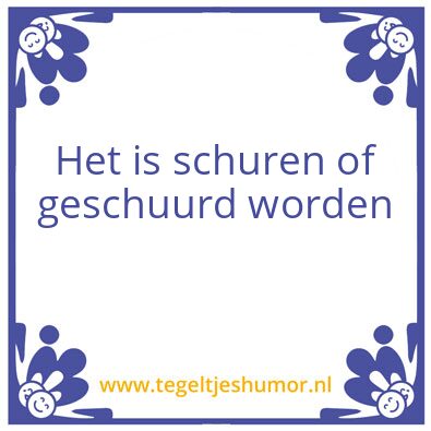 Tegeltje: schuren