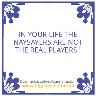 Tegeltje: IN YOUR LIFE