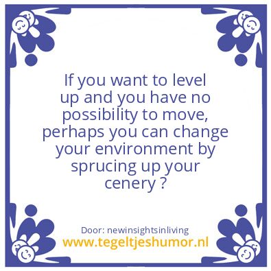 Tegeltje: sprucing up your cenery