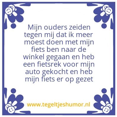 Tegeltje: meer doen met je fiets