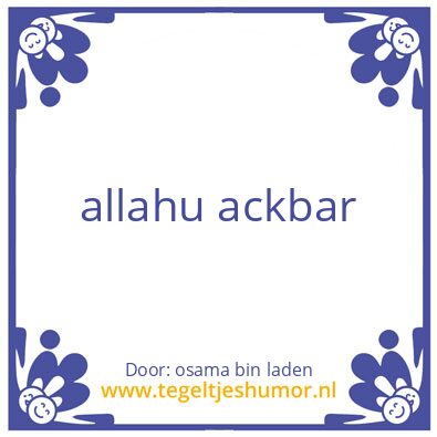 Tegeltje: boem