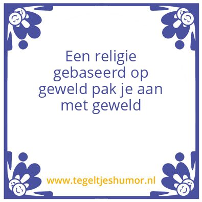 Tegeltje: Geen