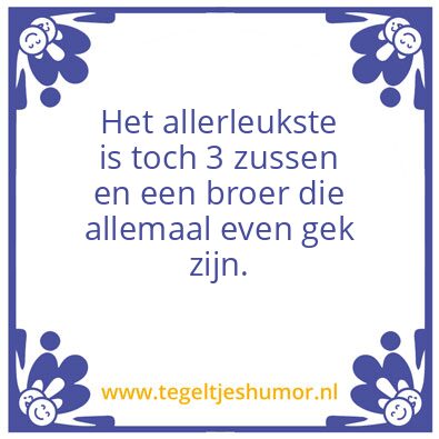 Tegeltje: Familie