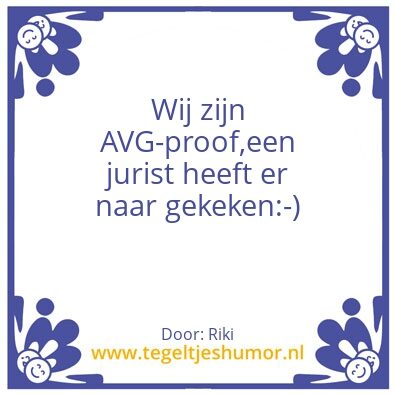Tegeltje: AVG
