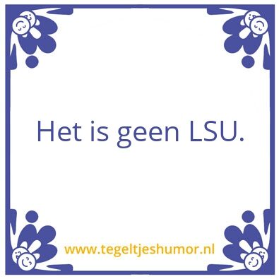 Tegeltje: Lsu