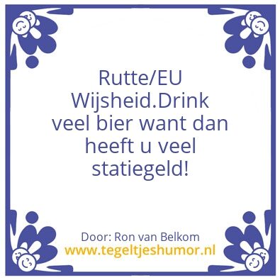 Tegeltje: Rutte/EU WIJSHEID