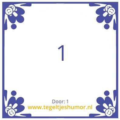Tegeltje: 1