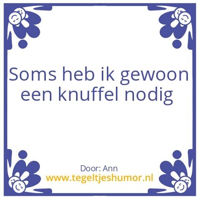 Tegeltje: Knuffel