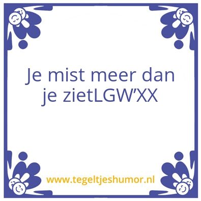 Tegeltje: LGW