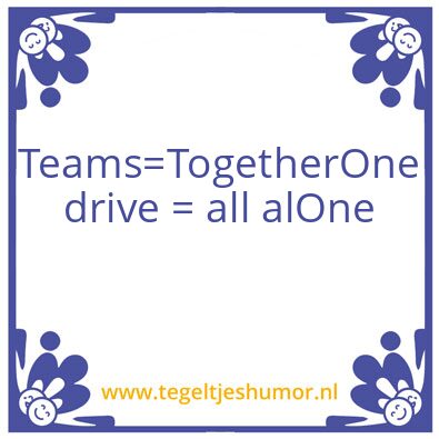 Tegeltje: just for me