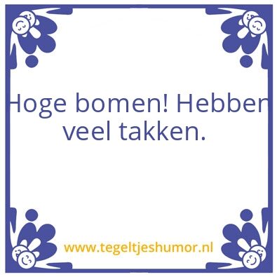 Tegeltje: Bomen