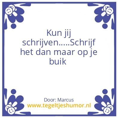 Tegeltje: Schrijven