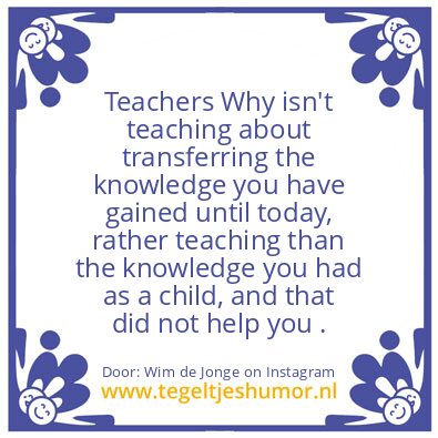 Tegeltje: Teachers