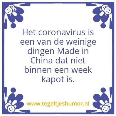Tegeltje: Coronawijsheid
