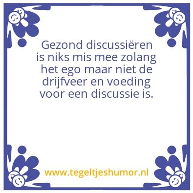 Tegeltje: Discussie