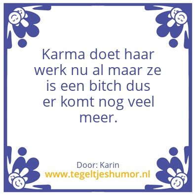 Tegeltje: Karma