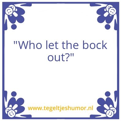 Tegeltje: Bok