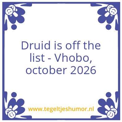 Tegeltje: vohob