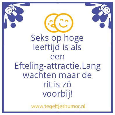 Tegeltje: Seks op leeftijd