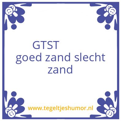 Tegeltje: GTST