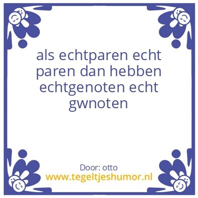 Tegeltje: echtparen