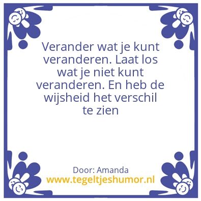 Tegeltje: Laat los