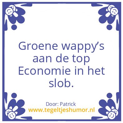 Tegeltje: Groene gevaar