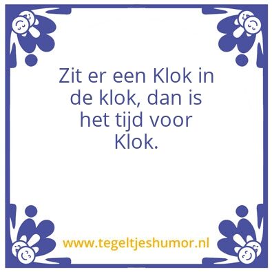 Tegeltje: Tegeltje