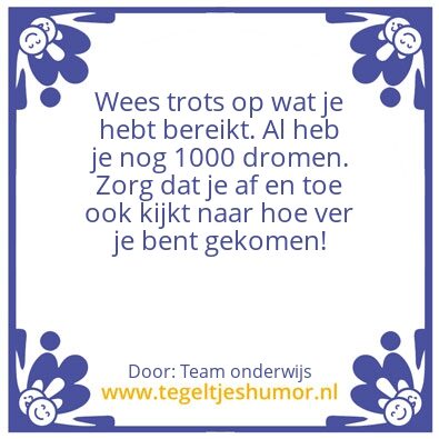 Tegeltje: Slogan