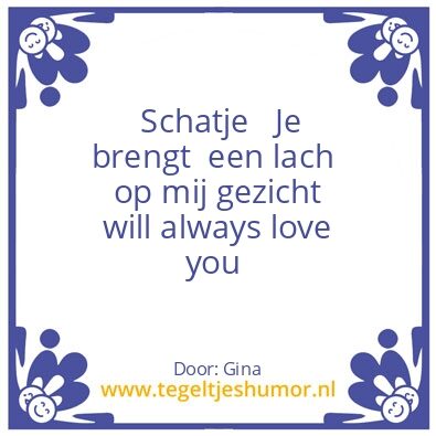 Tegeltje: Love you