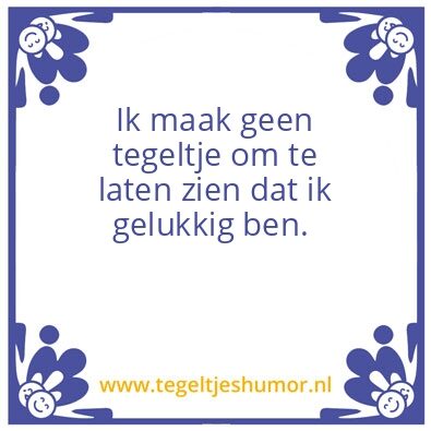 Tegeltje: gelukkig