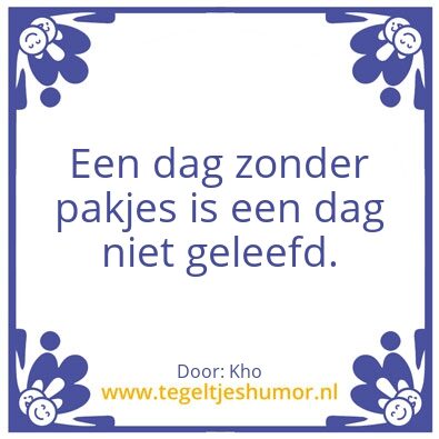 Tegeltje: Pakjes