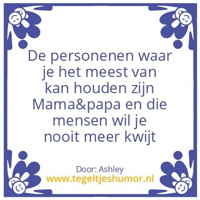 Tegeltje: Mama&papa
