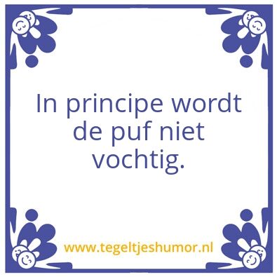 Tegeltje: Puf