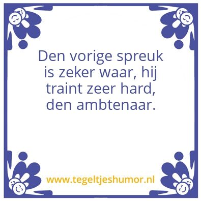 Tegeltje: Ambtenaar