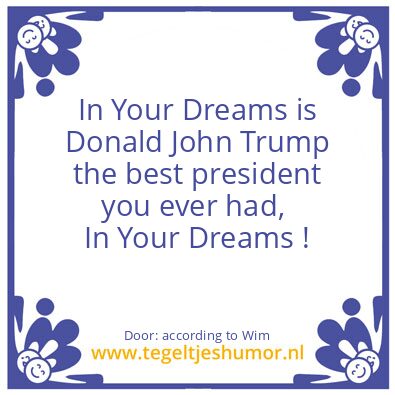 Tegeltje: USA First :