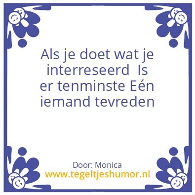 Tegeltje: Intereseerd