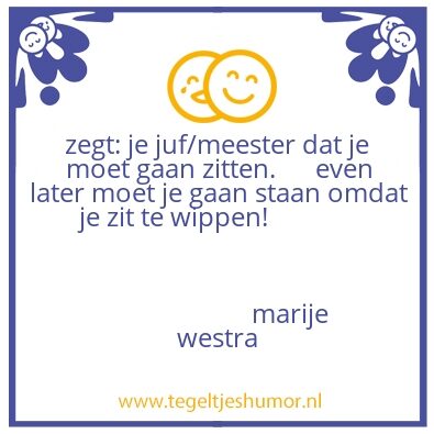 Tegeltje: School