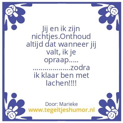 Tegeltje: Nichtjes