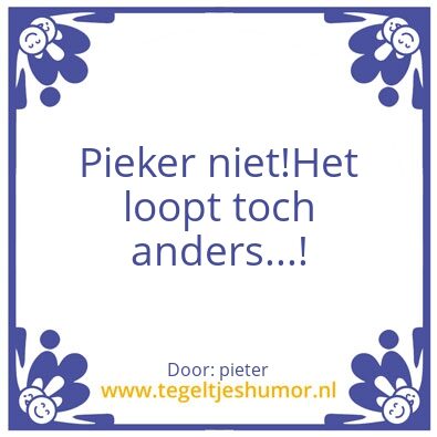 Tegeltje: tobben