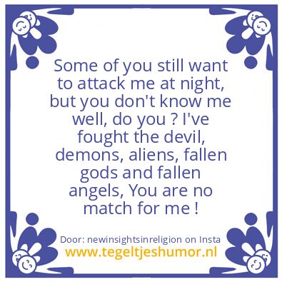 Tegeltje: Let,s make it clear..
