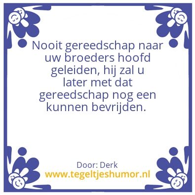 Tegeltje: Gereedschap