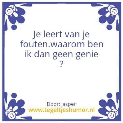 Tegeltje: fouten