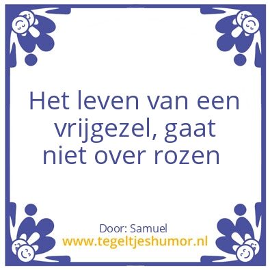 Tegeltje: Vrijgezel