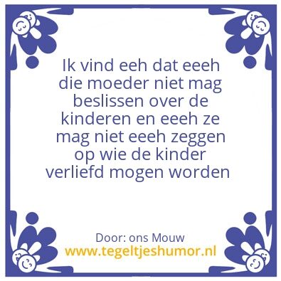 Tegeltje: anti eeh