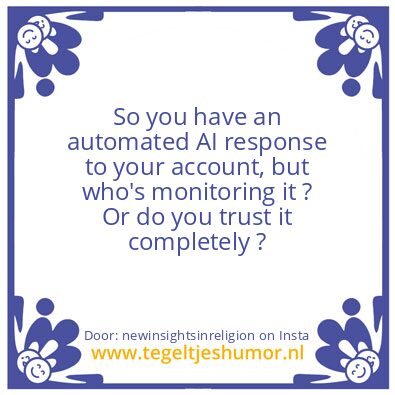 Tegeltje: an automated AI response