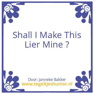 Tegeltje: My Woman