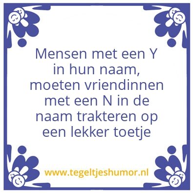 Tegeltje: Y