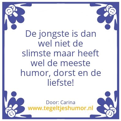 Tegeltje: broer